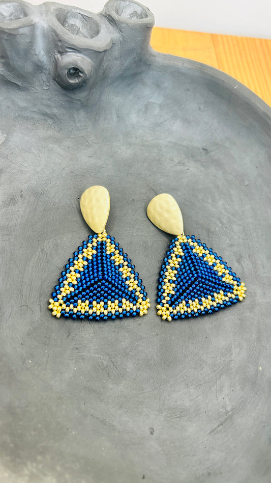 Serpentina Earrings Collection Blue and Gold.