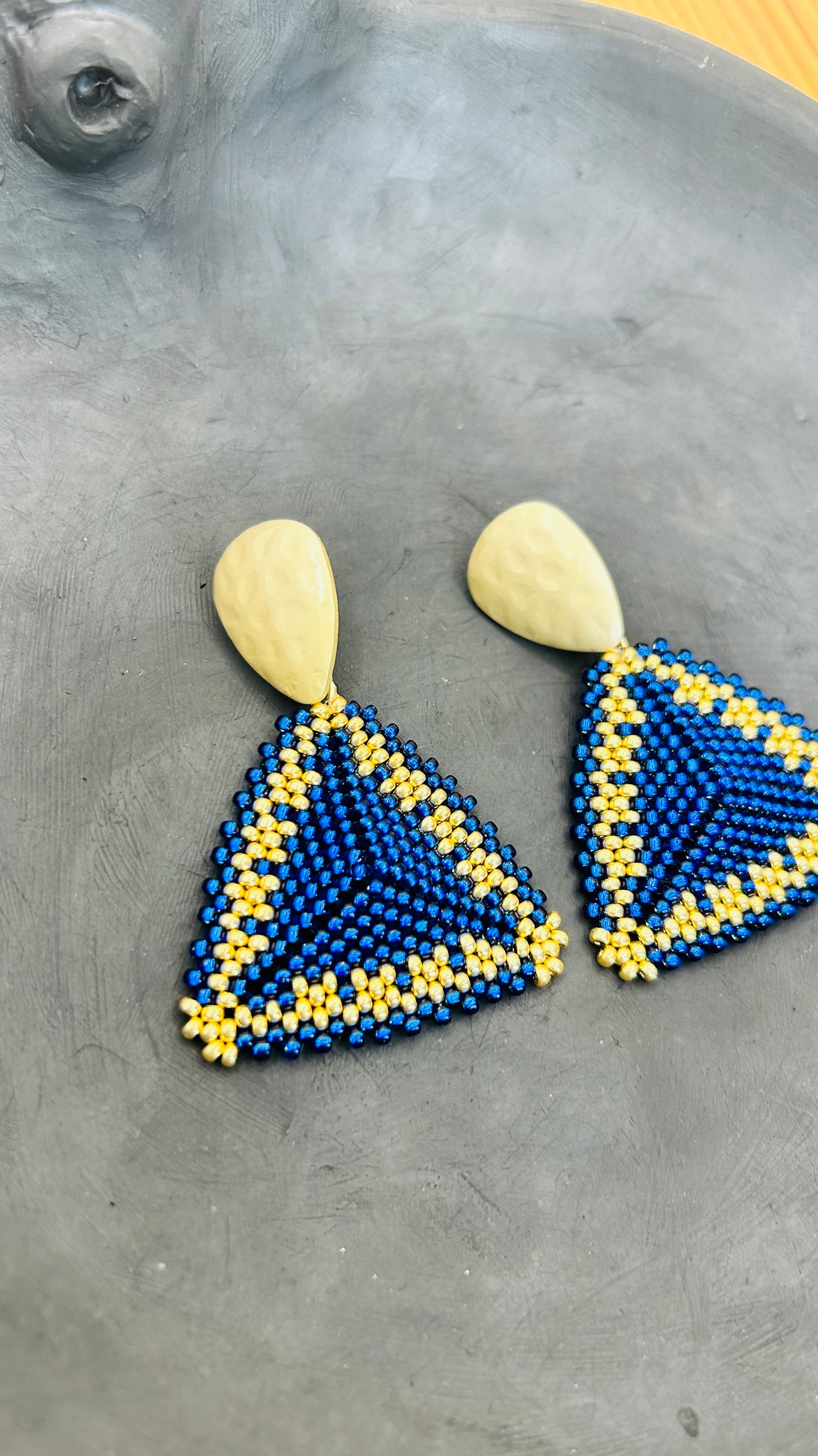 Serpentina Earrings Collection Blue and Gold.